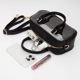 Transparent Structured Top Handle Handbag / Crossbody Bag