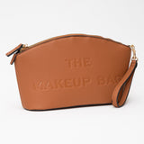 Faux Leather THE MAKE UP BAG Message Pouch Bag Beauty Organizer Bag