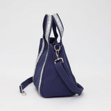 Rhinestone Embellished Strap Accent Mini Canvas Tote Bag / Crossbody Bag