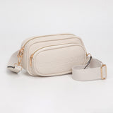 Faux Pebbled Leather Structured Crossbody Bag