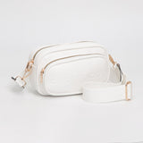 Faux Pebbled Leather Structured Crossbody Bag