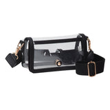 Transparent Rectangle Flap Crossbody Bag