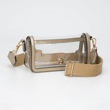 Transparent Rectangle Flap Crossbody Bag
