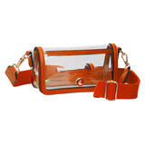 Transparent Rectangle Flap Crossbody Bag