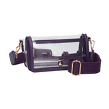 Transparent Rectangle Flap Crossbody Bag