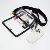 Transparent Rectangle Flap Crossbody Bag