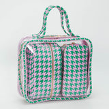 4PCS - Transparent Faux Leather Travel Cosmetic Bag Set