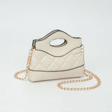 Smooth Faux Leather Mini Quilted Handbag Crossbody Bag