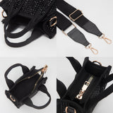 Rhinestone Studded Mini Top Handle Crossbody Bag