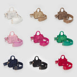 Rhinestone Studded Mini Top Handle Crossbody Bag