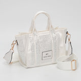 Rhinestone Studded Small Top Handle Crossbody Bag