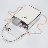 Faux Leather Chain Shoulder Mini Crossbody Bag