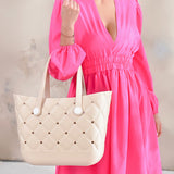 Trendy Silicone Personalized Charm Tote Bag