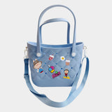 Trendy Silicone Personalized Charm Handbag / Crossbody Bag