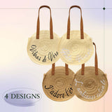 Hola, Verano Weaving Round Jute Shoulder Bag