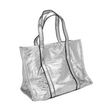 Metallic Top Handle Crossbody Bag