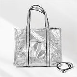 Metallic Top Handle Crossbody Bag