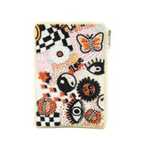 Sequin Seed Beaded Butterfly Love Message  Evil Eye Lips Yin Yang Crossbody Bag