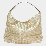 Shiny Faux Leather Braided Shoulder Shopper Bag