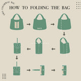 Foldable Two Tone Big Tote Bag