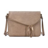 Faux Leather Envelope Crossbody Bag