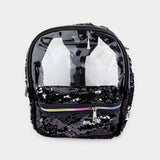 Sequin Rainbow Zipper Transparent Mini Backpack