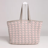 Houndstooth Patterned Tote Bag