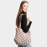 Chevron Knit Tote Bag
