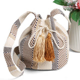 Boho Tassel Bucket Shoulder Bag / Crossbody Bag