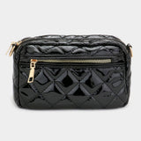 Quilted Solid Rectangle Crossbody Bag