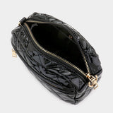Quilted Solid Rectangle Crossbody Bag
