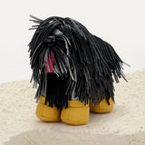 Faux Leather Fringe Dog Crossbody Handbag