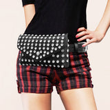 Studded Faux Leather Fanny Pack / Belt / Clutch Bag
