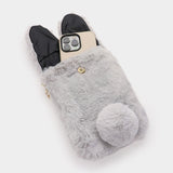 Faux Fur Bunny Clutch Crossbody Bag