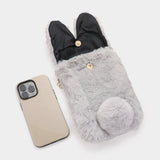 Faux Fur Bunny Clutch Crossbody Bag