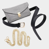 Bling Studded Envelope Belt Bag / Crossbody Bag