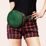 Bling Round Fanny Pack / Belt / Crossbody Bag