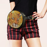 Bling Tiger Round Fanny Pack / Belt / Crossbody Bag