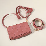Faux Leather Woven Crossbody / Fanny Pack / Belt Bag