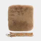 Faux Fur Square Crossbody Bag
