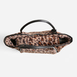 Leopard Pattern Faux Fur Shoulder Bag