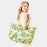 Flower Patterned Beach Tote Bag