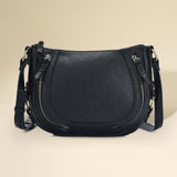 Faux Leather Compact Crossbody Bag