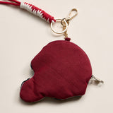 ALABAMA GAME DAY Football Helmet Sequin Seed Beaded Knot Keychain Mini Pouch Bag