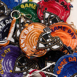 ALABAMA GAME DAY Football Helmet Sequin Seed Beaded Knot Keychain Mini Pouch Bag