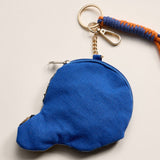 FLORIDA STATE GAME DAY Football Helmet Sequin Seed Beaded Knot Keychain Mini Pouch Bag