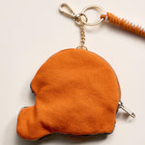 TEXANS GAME DAY Football Helmet Sequin Seed Beaded Knot Keychain Mini Pouch Bag