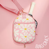 Daisy Flower Pattern Neoprene  Pickleball Paddle Case Bag
