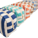 Striped Pattern Cosmetic Pouch Bag