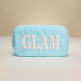 GLAM Message Patch Embroidered Pouch Bag / Organizer